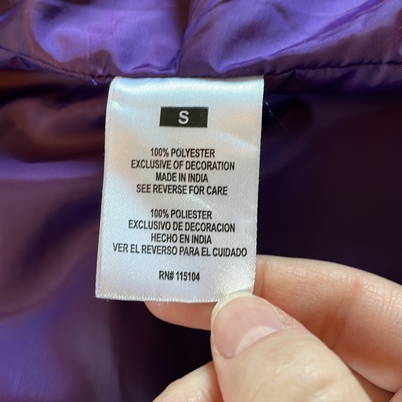 Small Purple & Gray Zip Up Windbreaker - Picture 3 of 4